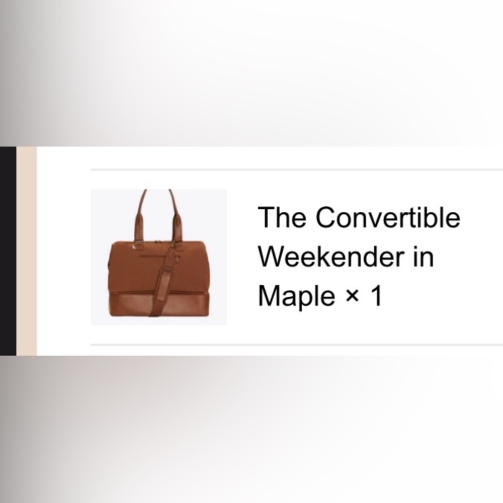 Beis convertible weekender bag